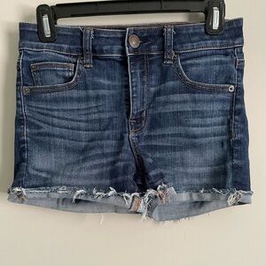 American Eagle Cut Off Cuffed Denim Shorts